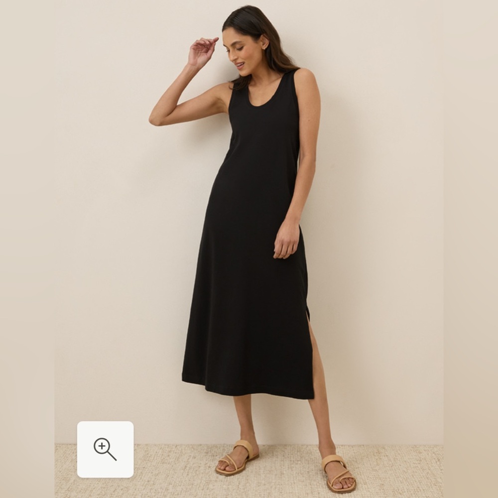 EUC Pact Softspun Tank Midi Dress (Black, XS)